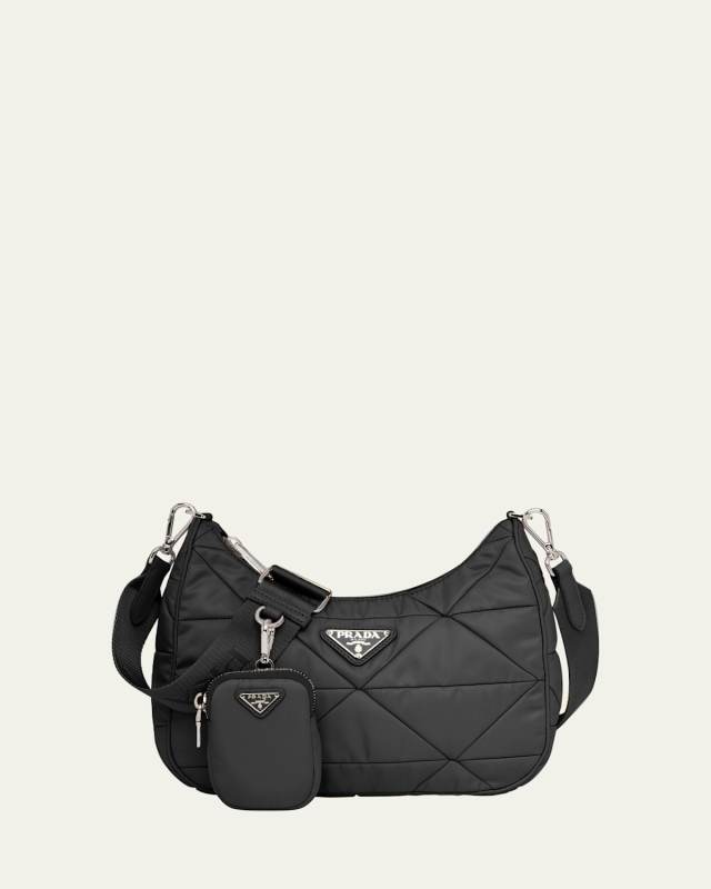Triangle Quilted Shoulder Bag